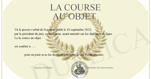 la course au objet