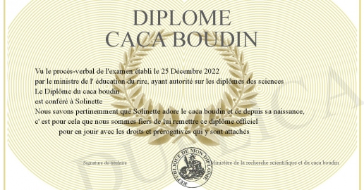 Diplome caca boudin