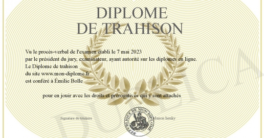 Diplome de trahison
