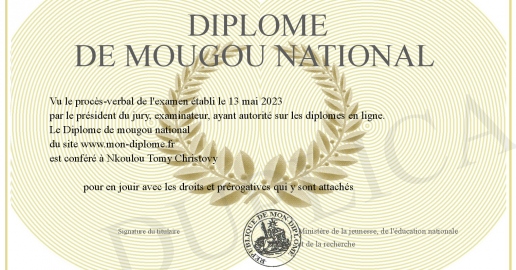 Diplome de mougou national