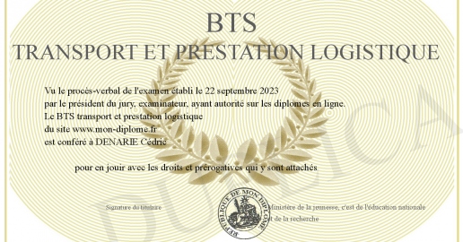 Bts Transport Et Prestation Logistique Page De Garde BTS transport et prestation logistique
