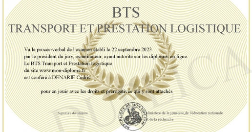 BTS Transport et Prestation logistique