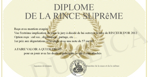 Diplome de la rince supreme