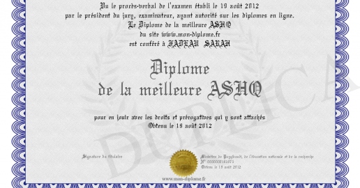 Comment Faire Pour Avoir Le Diplome Ashq