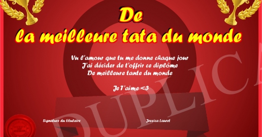 De la meilleure tata du monde