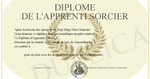 Diplome de l Apprenti Sorcier