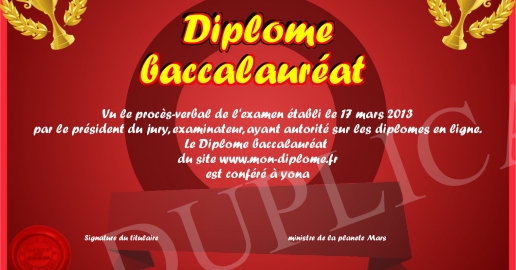 Diplome baccalaureat