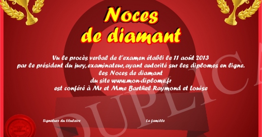 Noces de diamant