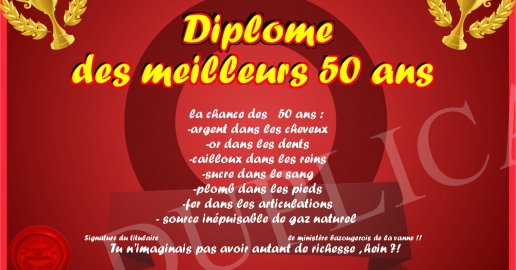 Diplome des meilleurs 50 ans