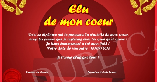 Elu de mon coeur