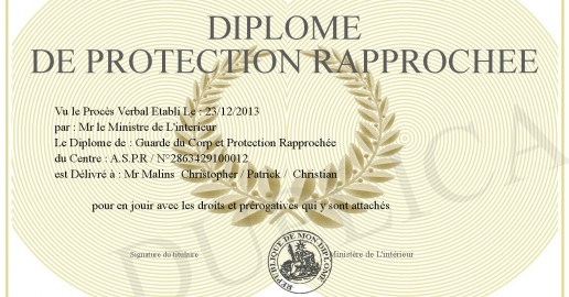 Badge Protection Rapprochee Diplome de Protection Rapprochee