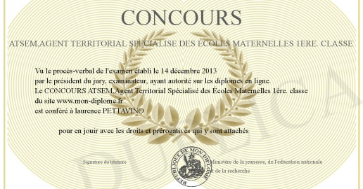 CONCOURS ATSEM Agent Territorial Specialise des Écoles Maternelles 1ere