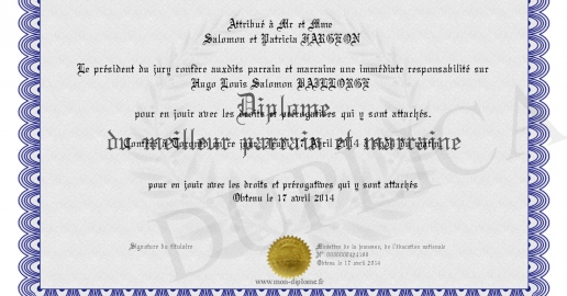 Diplome du meilleur parrain et marraine