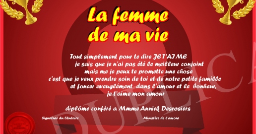 La femme de ma vie