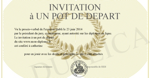 invitation a un pot de depart