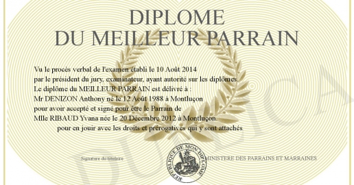 Diplome du Meilleur Parrain