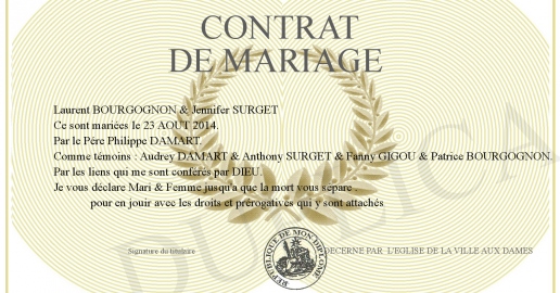 CONTRAT DE MARIAGE