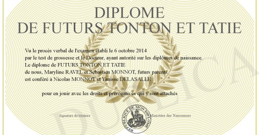 diplome de FUTURS TONTON ET TATIE