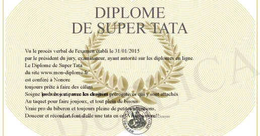 Diplome de Super Tata
