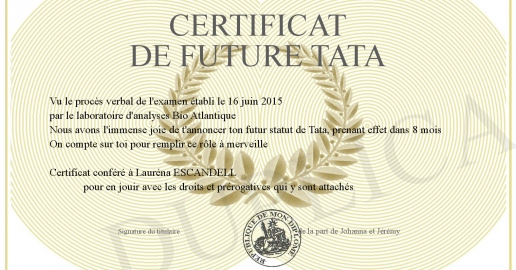 Certificat de future Tata