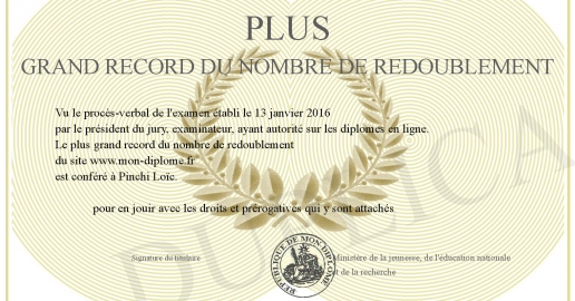 Note Redoublement plus grand record du nombre de redoublement