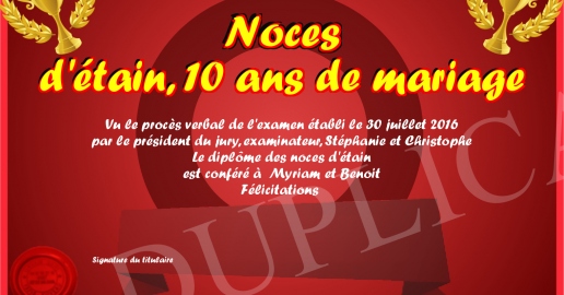 Bijoux En étain 10 Ans De Mariage www.mon-diplome.fr