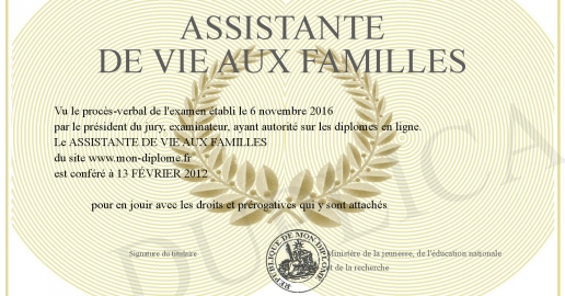 ASSISTANTE DE VIE AUX FAMILLES