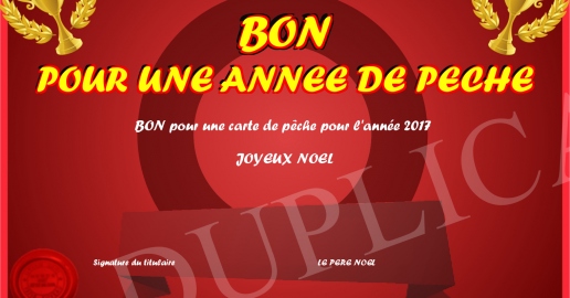 BON POUR UNE ANNEE DE PECHE