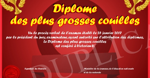 Diplome des plus grosses couilles wallpaper 3