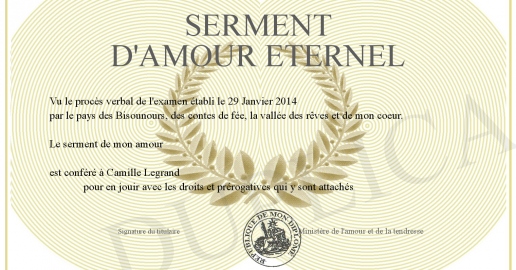 Serment d'amour éternel