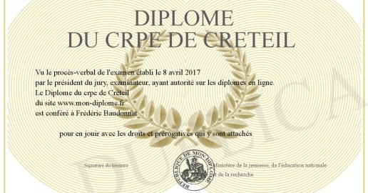 Diplome du crpe de Creteil