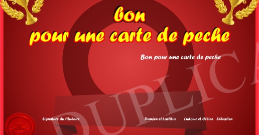 bon pour une carte de peche