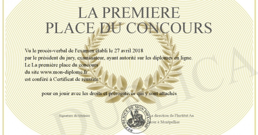 La premiere place du concours