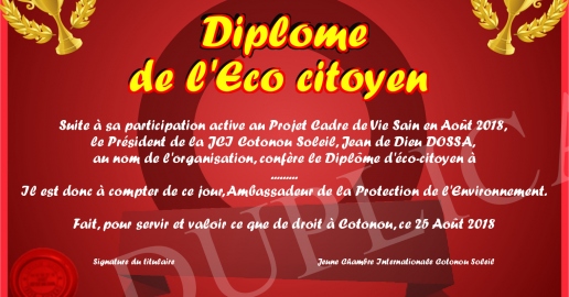 Diplome de l Eco citoyen