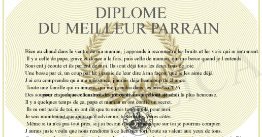 Diplome du Meilleur parrain