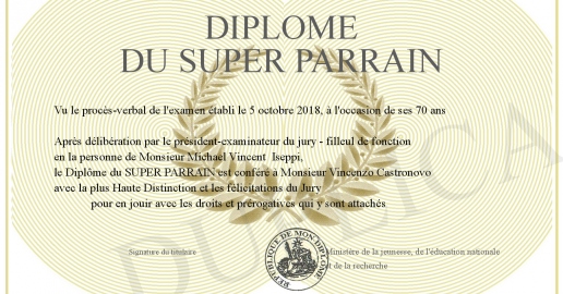 Diplome du super Parrain