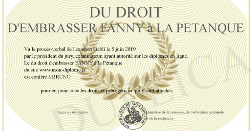 BLASON EMBRASSE FANNY Pétanque avec accroche EUR 12,00 - FR