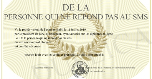 De la personne qui ne repond pas au sms