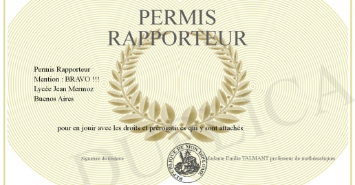 Permis Rapporteur Permis rapporteur