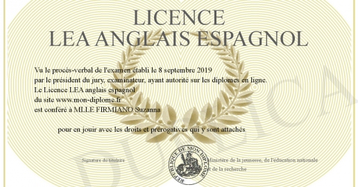 Licence LEA anglais espagnol