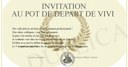 INVITATION au pot de depart de Vivi