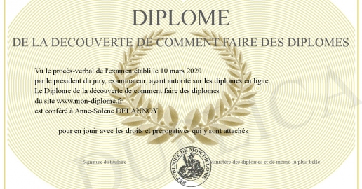 Diplome de la decouverte de comment faire des diplomes